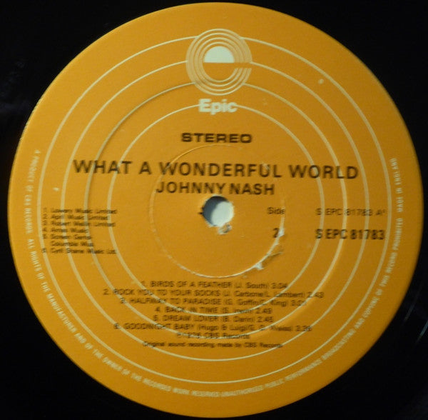 Johnny Nash : What A Wonderful World (LP, Album)
