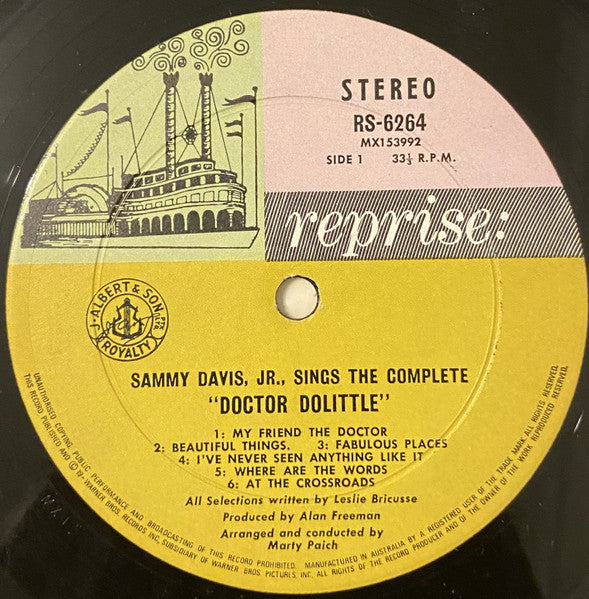 Sammy Davis Jr. : Sings The Complete "Dr. Dolittle" (LP)