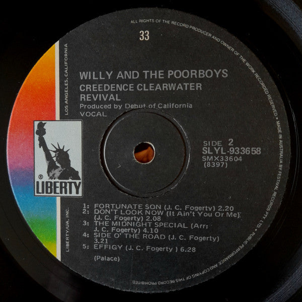 Creedence Clearwater Revival : Willy And The Poor Boys (LP, Album)