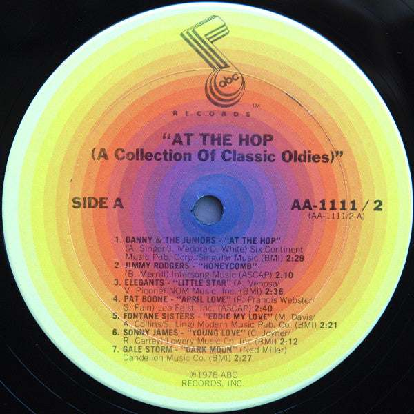 Various : At The Hop (A Collection Of Classic Oldies) (2xLP, Comp, Mono, San)
