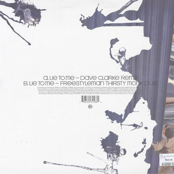 Slam Featuring Ann Saunderson : Lie To Me (Remixes) (12")