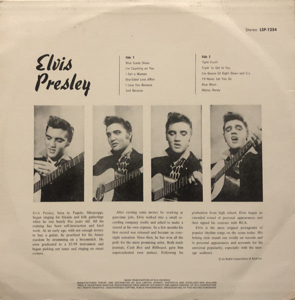 Elvis Presley : Elvis Presley (LP, Album, RE, A.A)