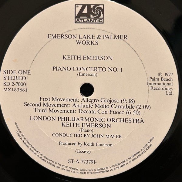 Emerson, Lake & Palmer : Works (Volume 1) (2xLP, Album)