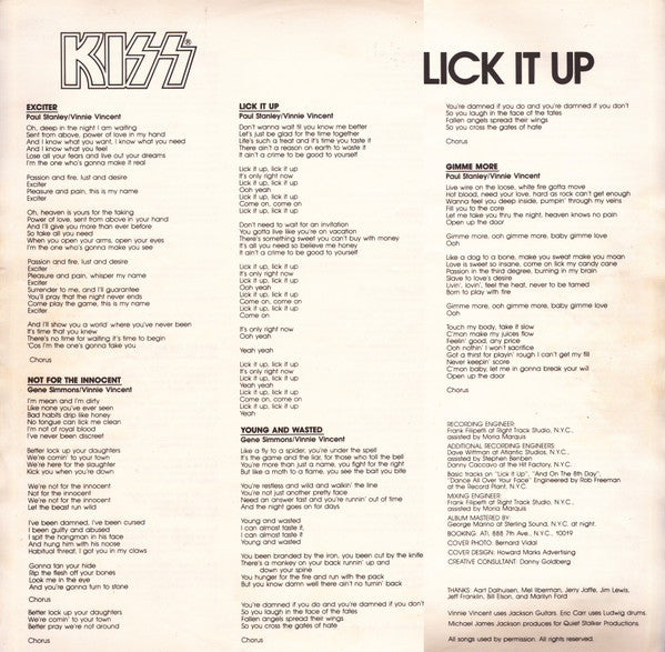 Kiss : Lick It Up (LP, Album)