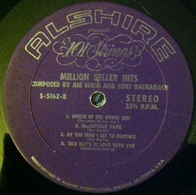 101 Strings : Play Million Seller Hits Composed By Jim Webb And Burt Bacharach (LP, Comp)