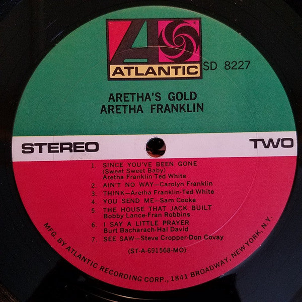 Aretha Franklin : Aretha's Gold (LP, Album, Comp, MO )