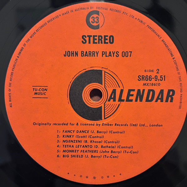 John Barry : James Bond 007 - John Barry: Featuring 'From Russia With Love' (LP, Comp)