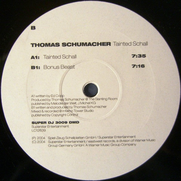 Thomas Schumacher : Tainted Schall (12")