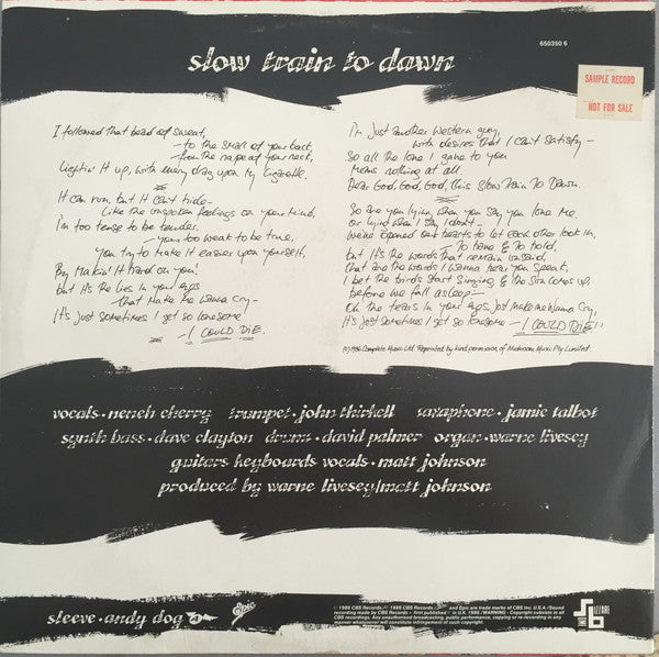 The The : Slow Train To Dawn (12", Single)