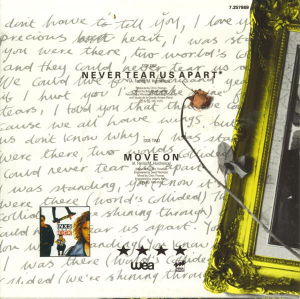 INXS : Never Tear Us Apart (7", Single)