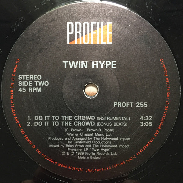 Twin Hype : Do It To The Crowd (12")