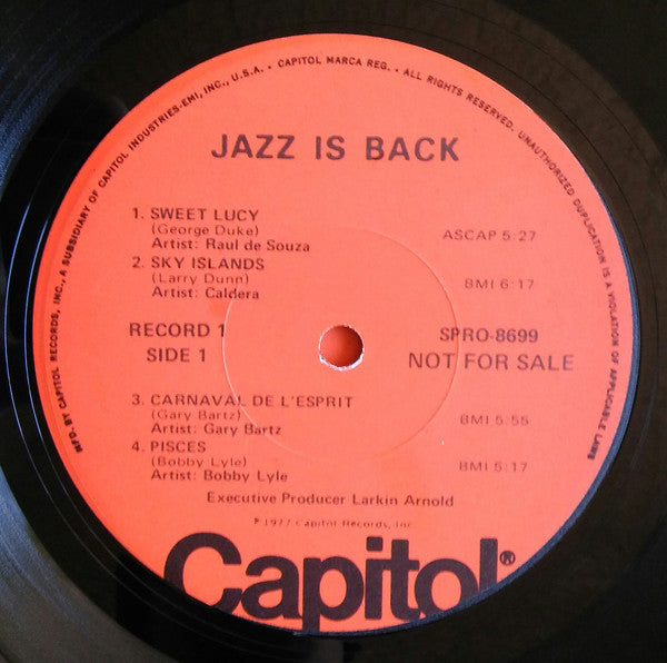 Various : Jazz Is Back On Capitol Records & Tapes (2xLP, Comp, Promo)