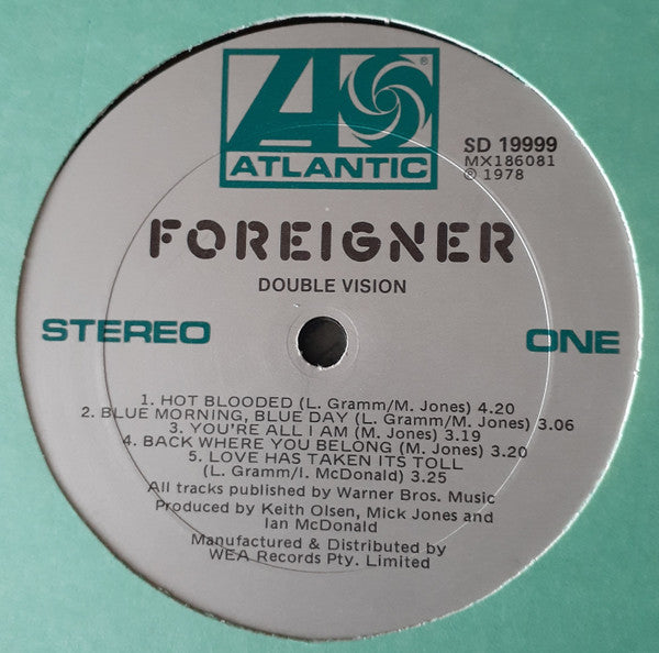 Foreigner : Double Vision (LP, Album)
