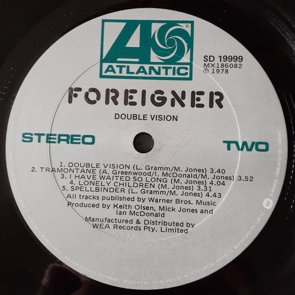 Foreigner : Double Vision (LP, Album)