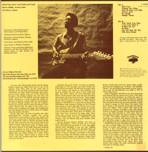 Hound Dog Taylor & The House Rockers : Hound Dog Taylor And The House Rockers (LP, Album)