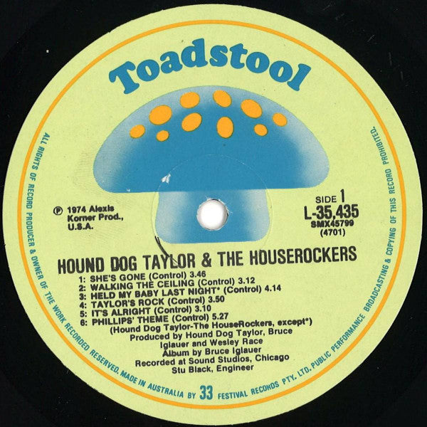 Hound Dog Taylor & The House Rockers : Hound Dog Taylor And The House Rockers (LP, Album)