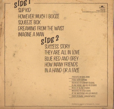 The Who : The Who By Numbers (LP, Album)