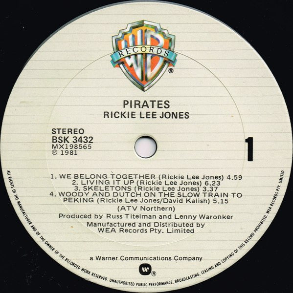 Rickie Lee Jones : Pirates (LP, Album)