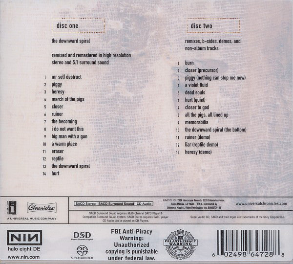 Nine Inch Nails : The Downward Spiral (SACD, Hybrid, Multichannel, Album, RM, DAD + SACD,)