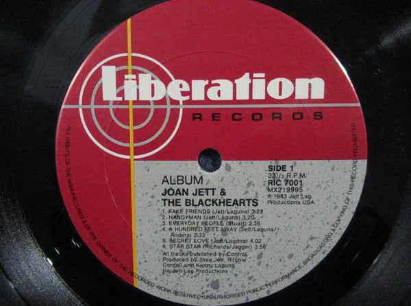 Joan Jett & The Blackhearts : Album (LP, Album, RE, Gat)