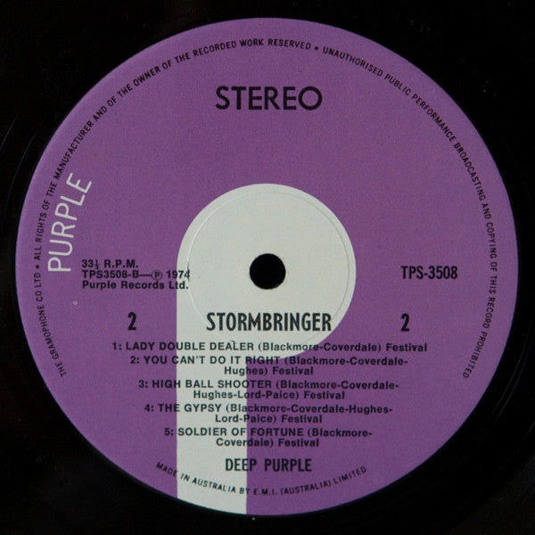 Deep Purple : Stormbringer (LP, Album)
