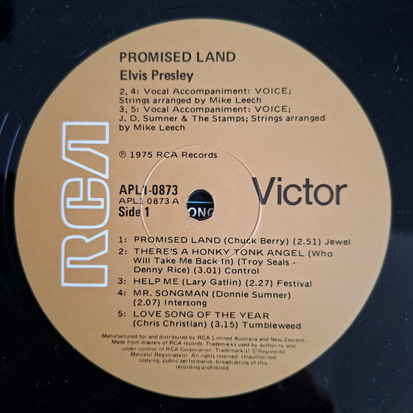 Elvis Presley : Promised Land (LP, Album, RE)