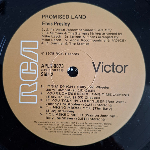 Elvis Presley : Promised Land (LP, Album, RE)
