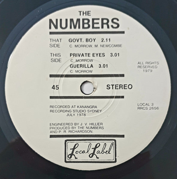 The Numbers : Govt. Boy (7", EP)