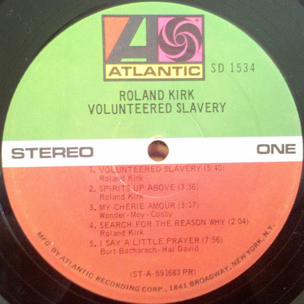 Roland Kirk : Volunteered Slavery (LP, Album, Pre)