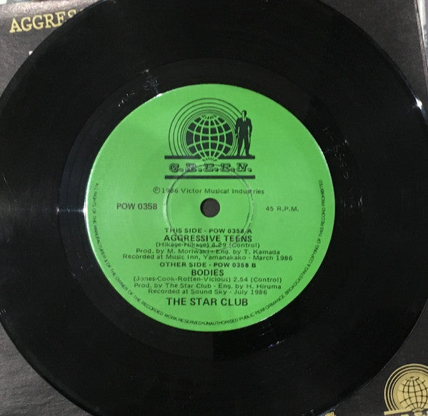 The Star Club : Aggressive Teens/Bodies (7", Single)