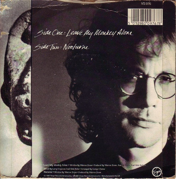 Warren Zevon : Leave My Monkey Alone (7")