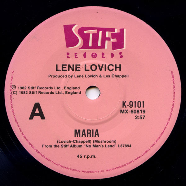 Lene Lovich : Maria (7", Single)