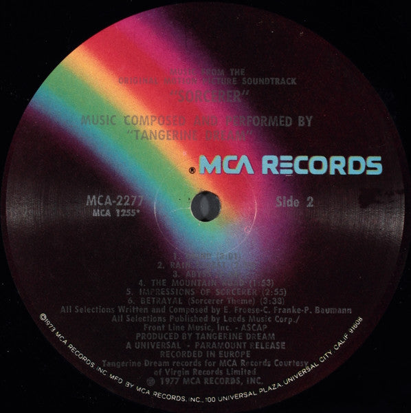 Tangerine Dream : Sorcerer (Music From The Original Motion Picture Soundtrack) (LP, Album, Glo)
