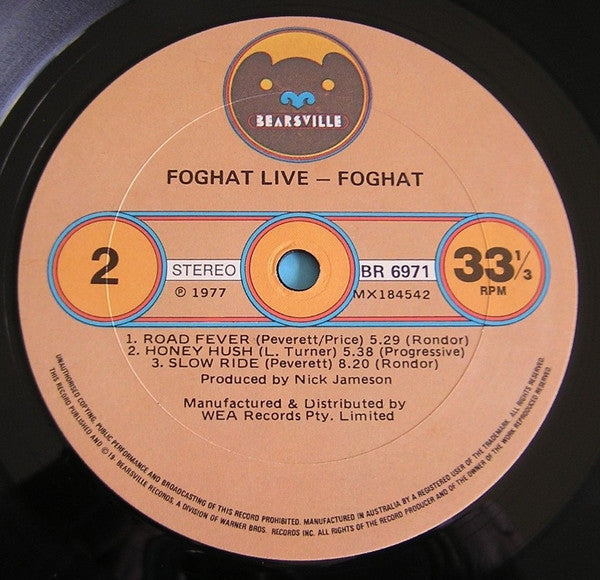 Foghat : Live (LP, Album)