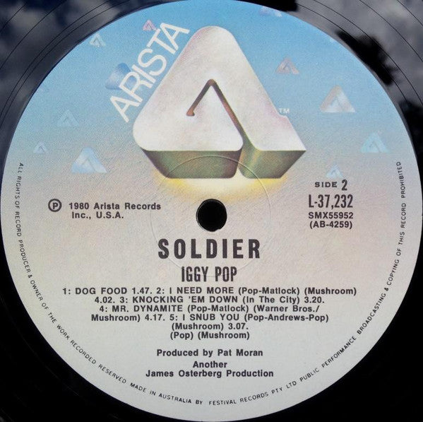 Iggy Pop : Soldier (LP, Album)