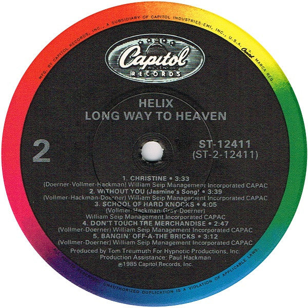 Helix (3) : Long Way To Heaven (LP, Album, Jac)