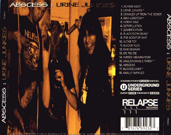 Abscess (2) : Urine Junkies (CD, Comp)