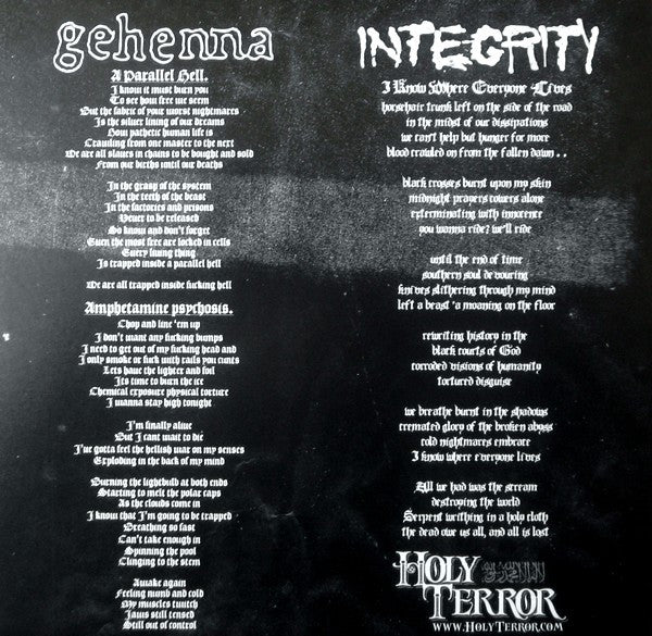 Gehenna (3) / Integrity (2) : Gehenna / Integrity (7", Pin)