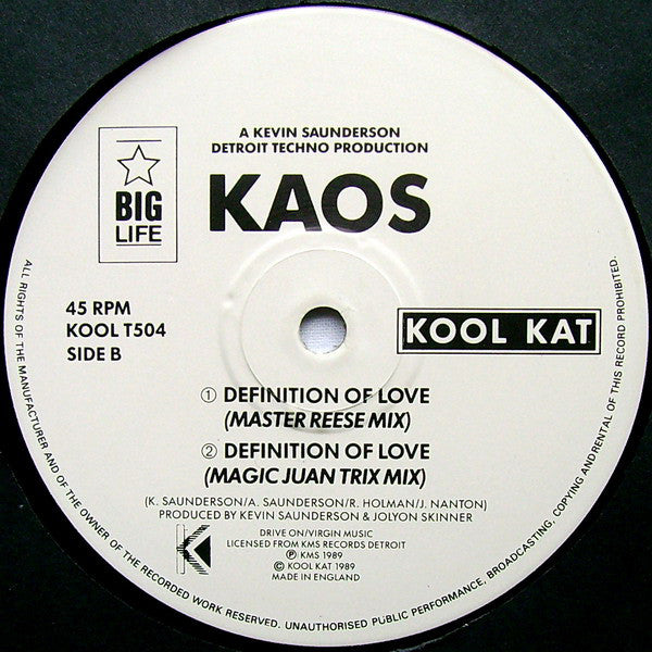 Kaos : Definition Of Love (12", Single)