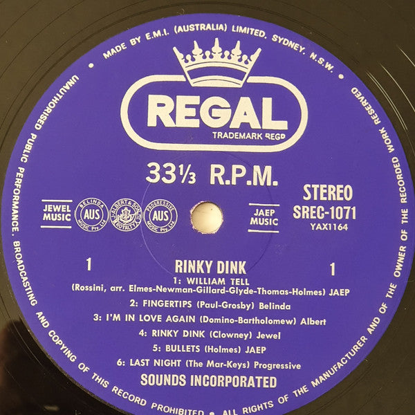 Sounds Incorporated : Rinky Dink (LP, RE)