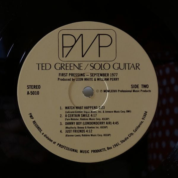 Ted Green : Solo Guitar (LP, Album)