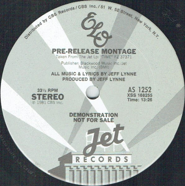 ELO* : Hold On Tight / Pre-Release Montage (12", Single, Promo, Smplr)