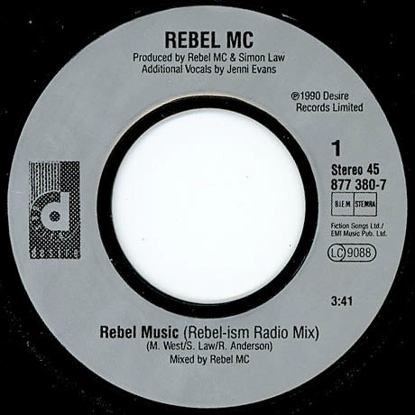 Rebel MC : Rebel Music (7")