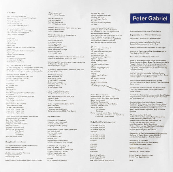 Peter Gabriel : So (LP, Album, Spa)