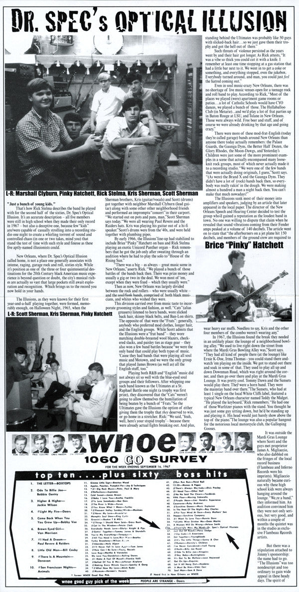 Dr. Spec's Optical Illusion : Tryin' To Mess My Mind / She's The One (7", Single, RE)