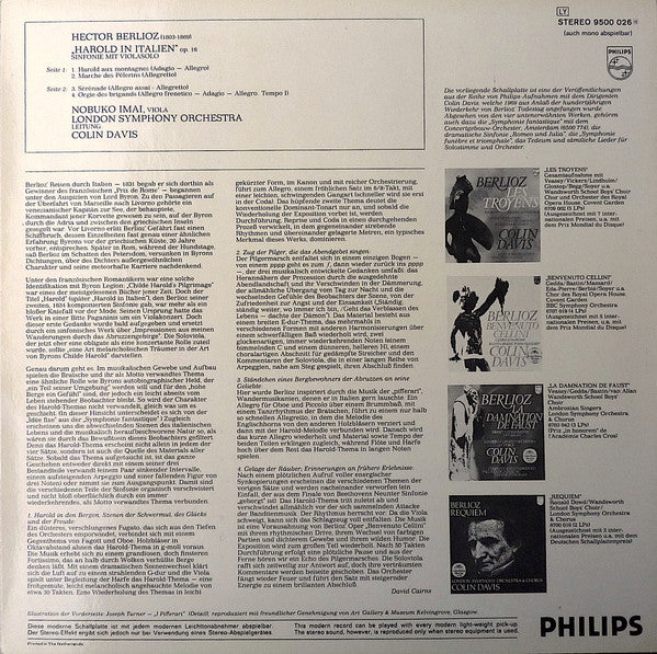 Berlioz* / Nobuko Imai, London Symphony Orchestra, Colin Davis* : Harold En Italie (LP)