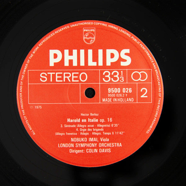 Berlioz* / Nobuko Imai, London Symphony Orchestra, Colin Davis* : Harold En Italie (LP)