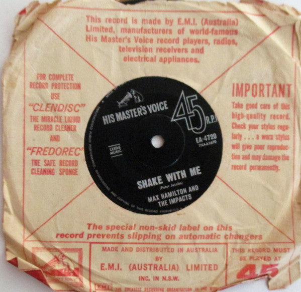 Max Hamilton And The Impacts : Jenny Jenny (7")