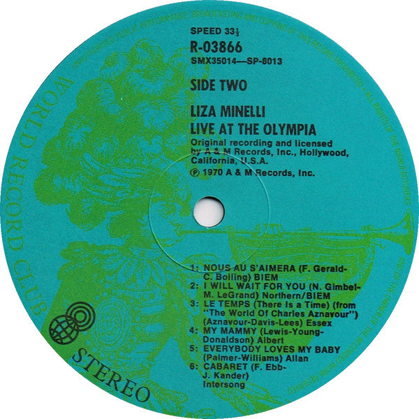Liza Minnelli : Liza Minnelli Live At Olympia (LP, Album, Club)