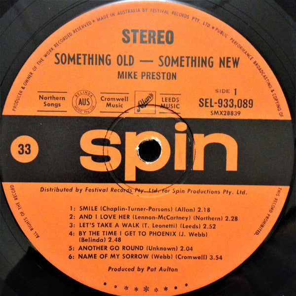 Mike Preston : Something Old Something New (LP, Album)
